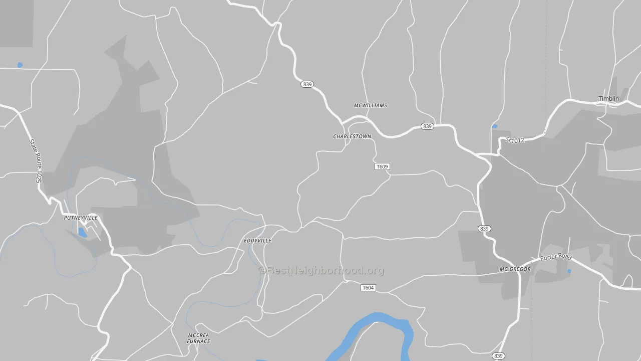 Transit Grade map of Eddyville, PA