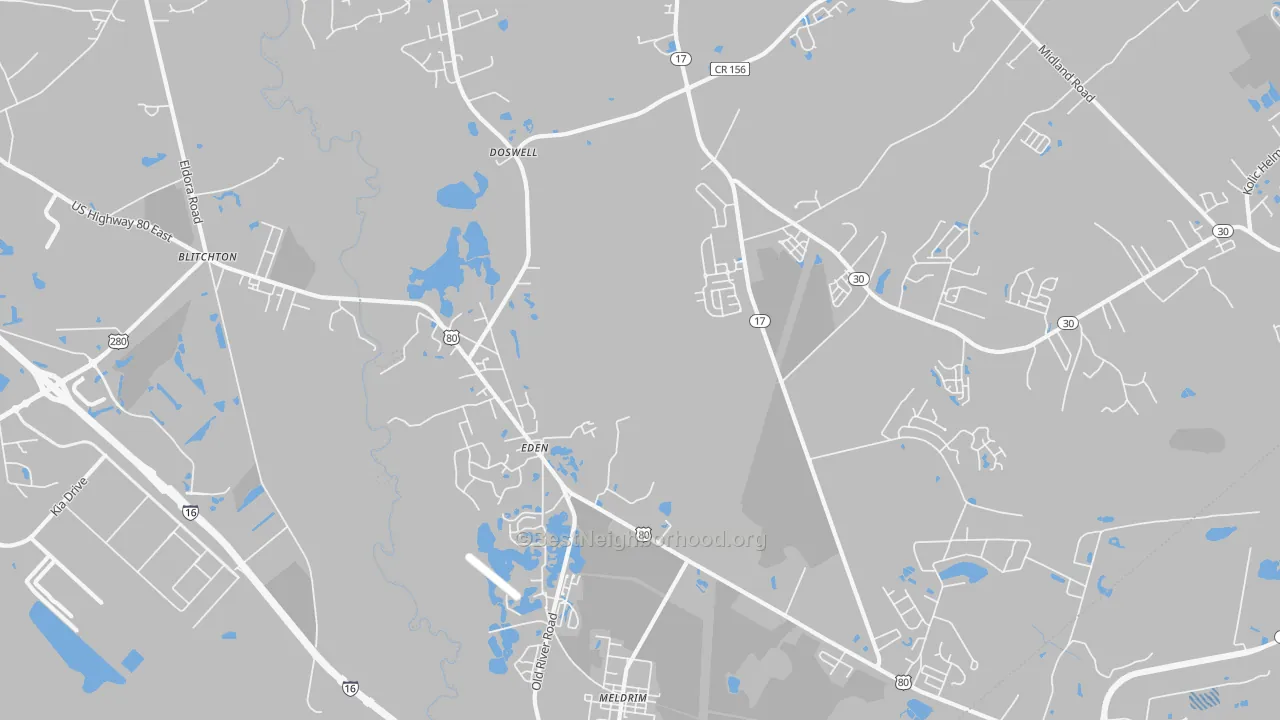 Transit Grade map of Eden, GA