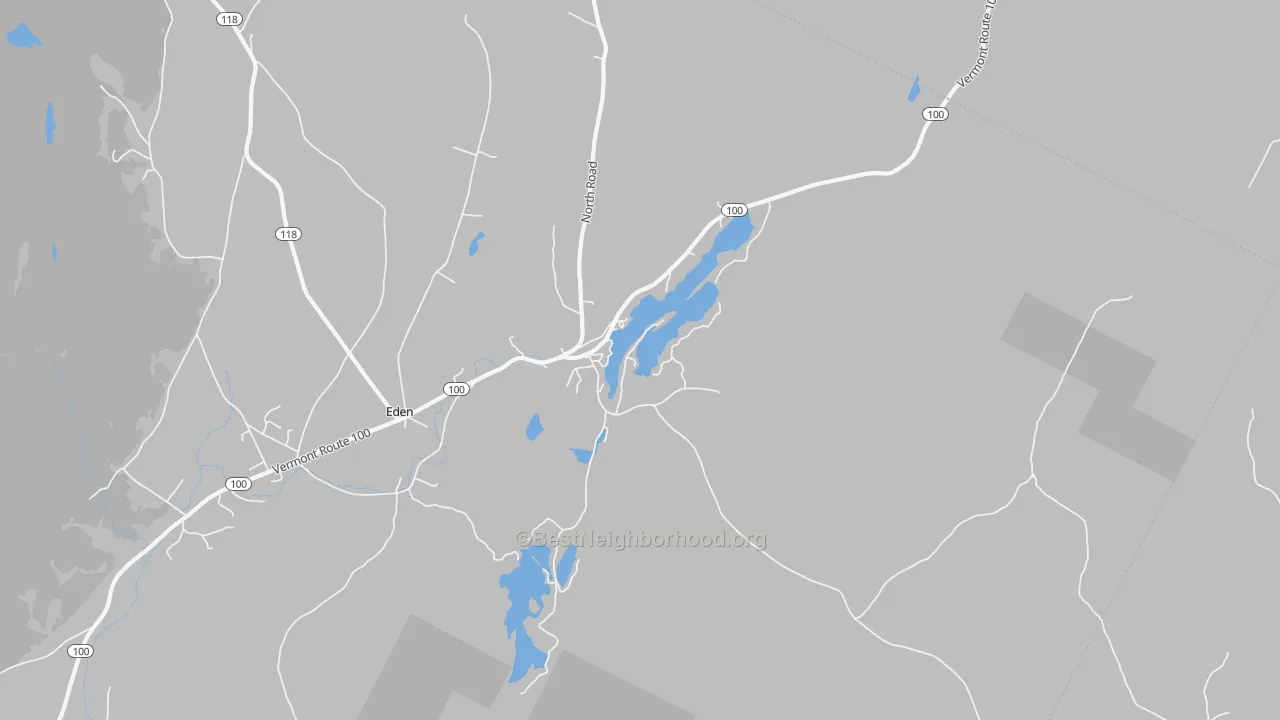 Transit Grade map of Eden Mills, VT