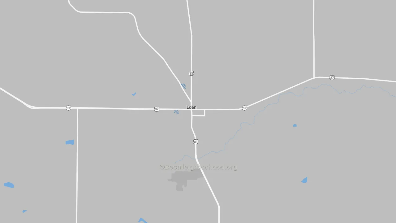 Transit Grade map of Eden, TX