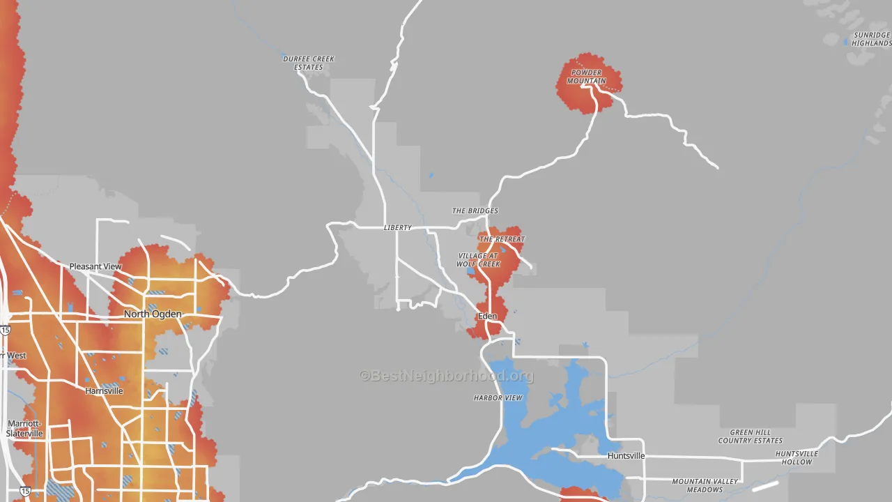 Transit Grade map of Eden, UT