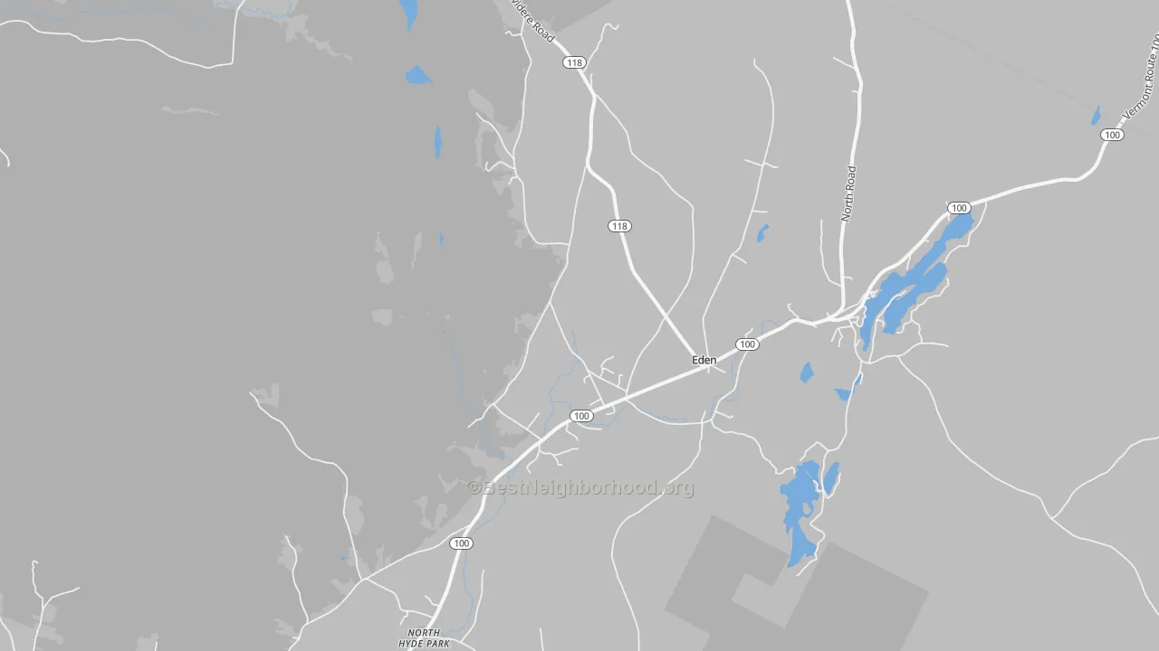 Transit Grade map of Eden, VT
