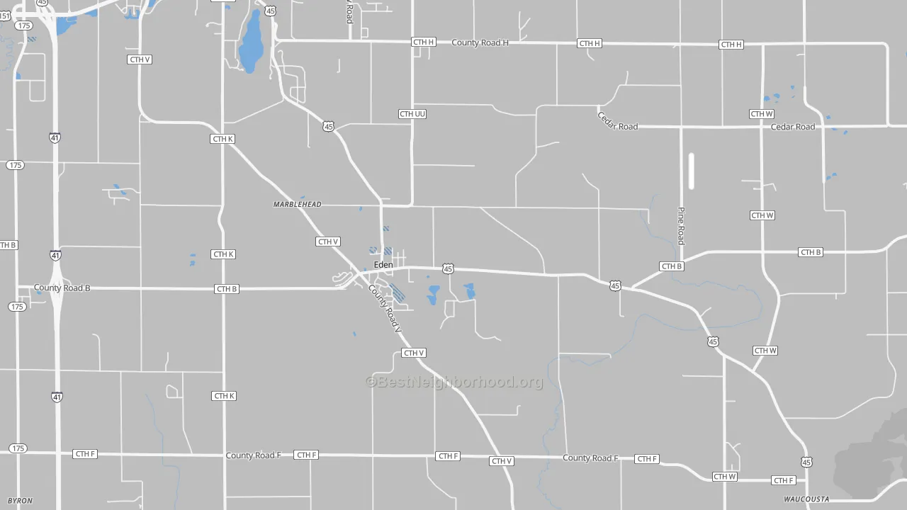Transit Grade map of Eden, WI