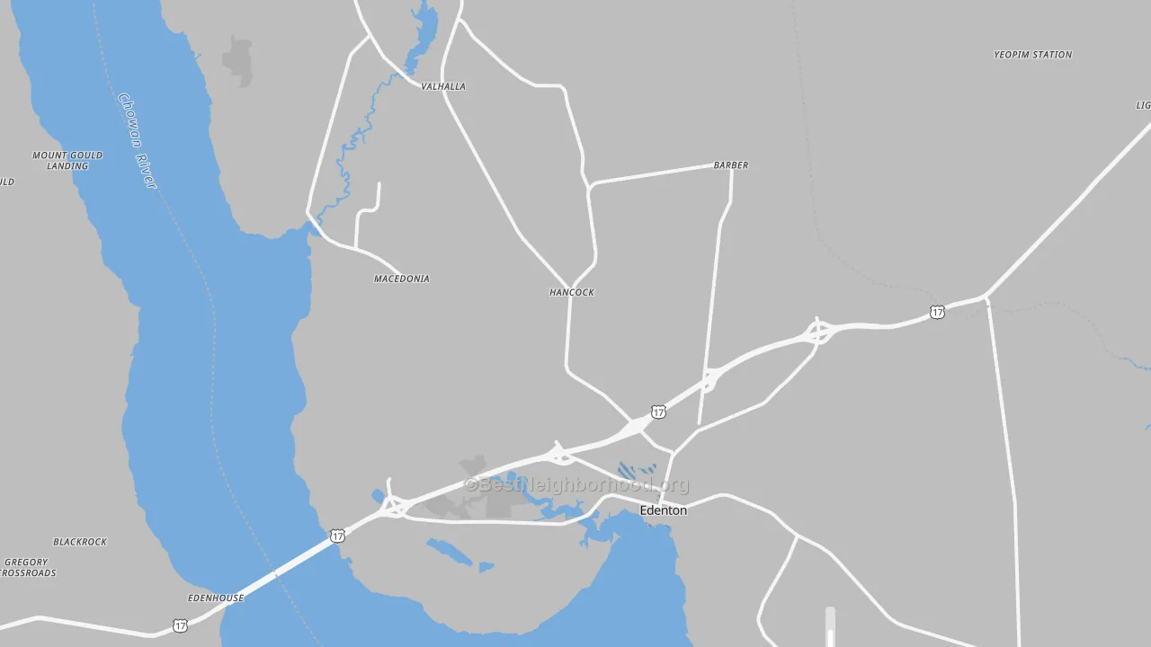 Transit Grade map of Edenton, NC