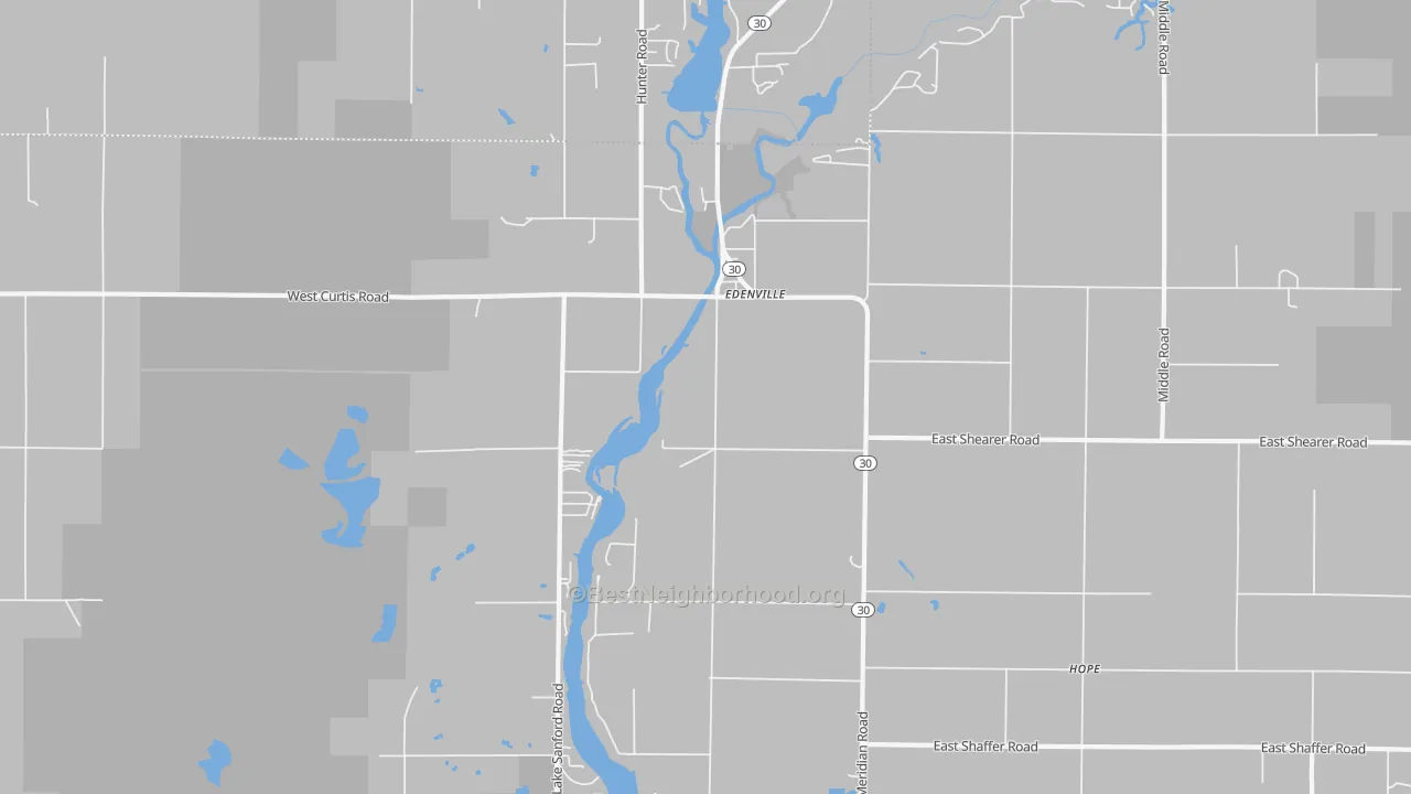 Transit Grade map of Edenville, MI