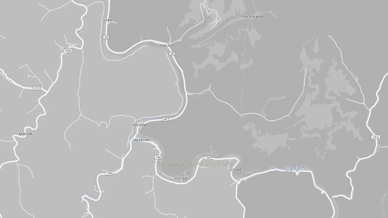 Transit Grade map of Edgarton, WV