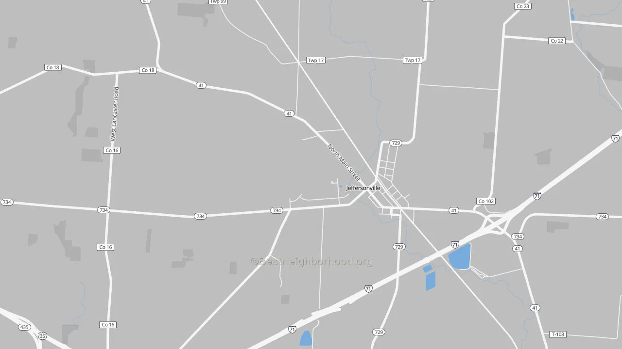 Transit Grade map of Edgefield, OH