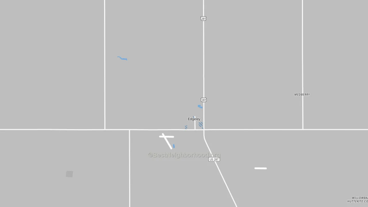 Transit Grade map of Edgeley, ND