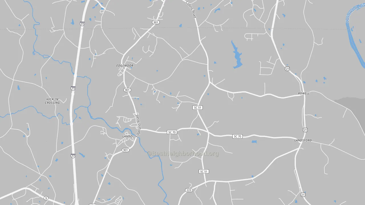 Transit Grade map of Edgemoor, SC