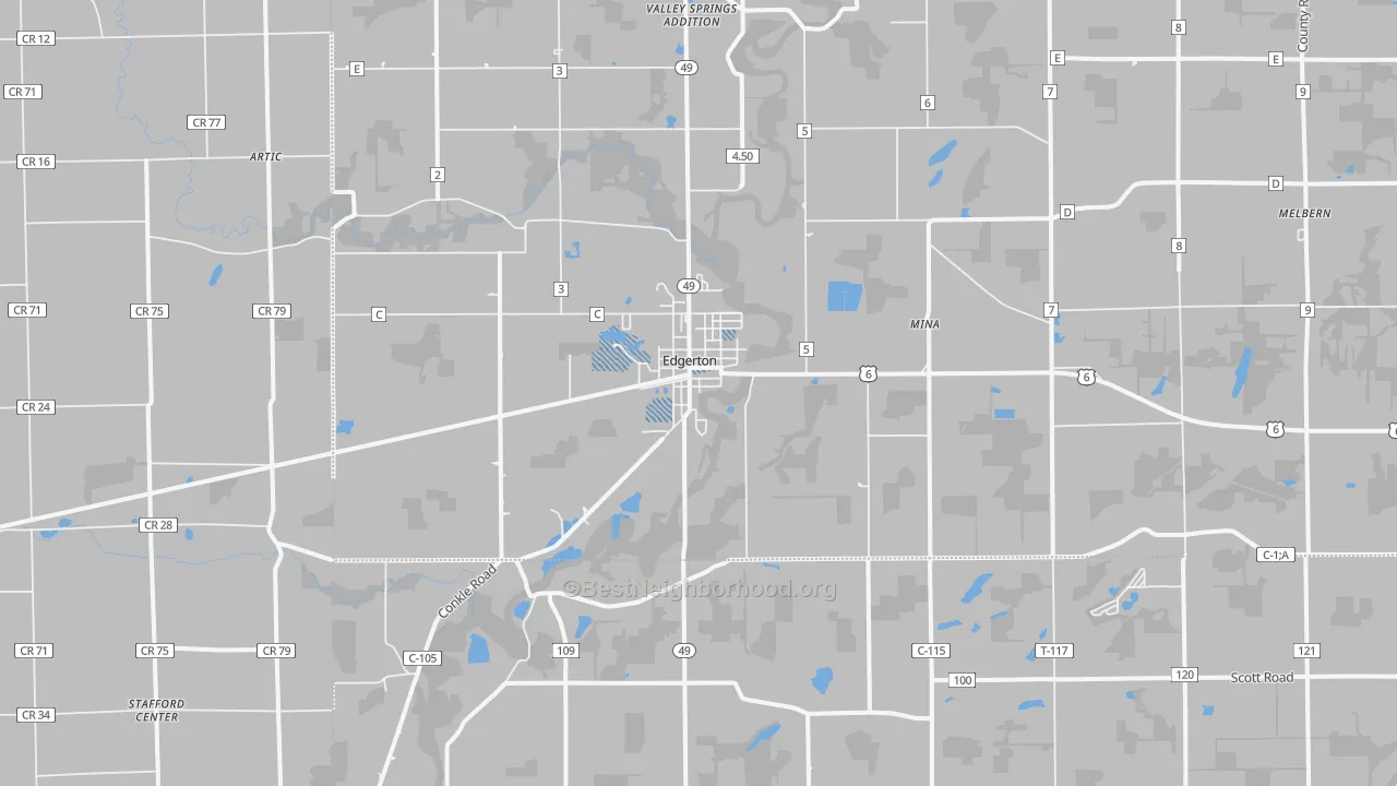 Transit Grade map of Edgerton, OH