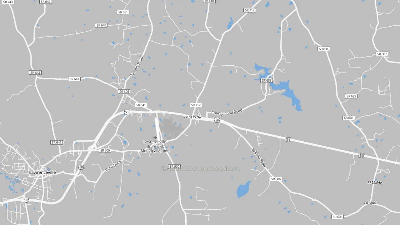 Transit Grade map of Edgerton, VA