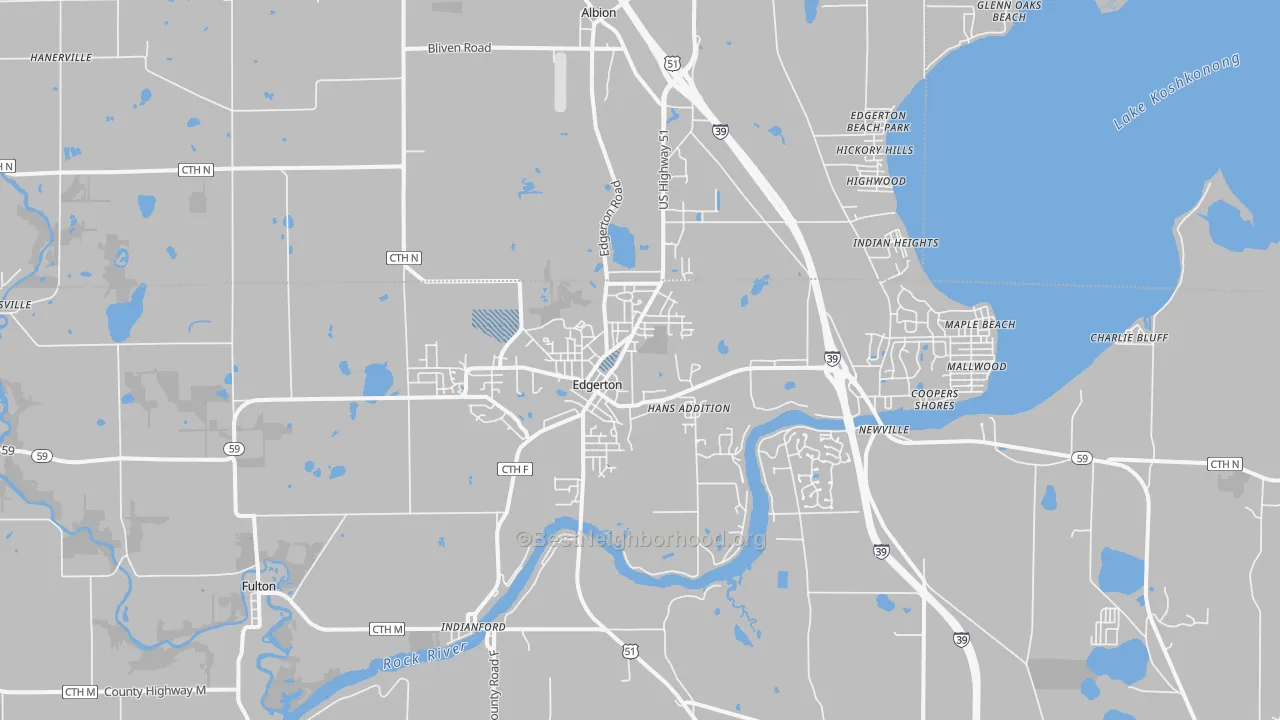 Transit Grade map of Edgerton, WI