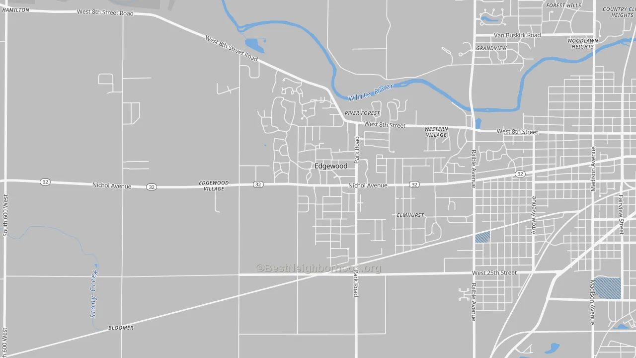Transit Grade map of Edgewood, IN