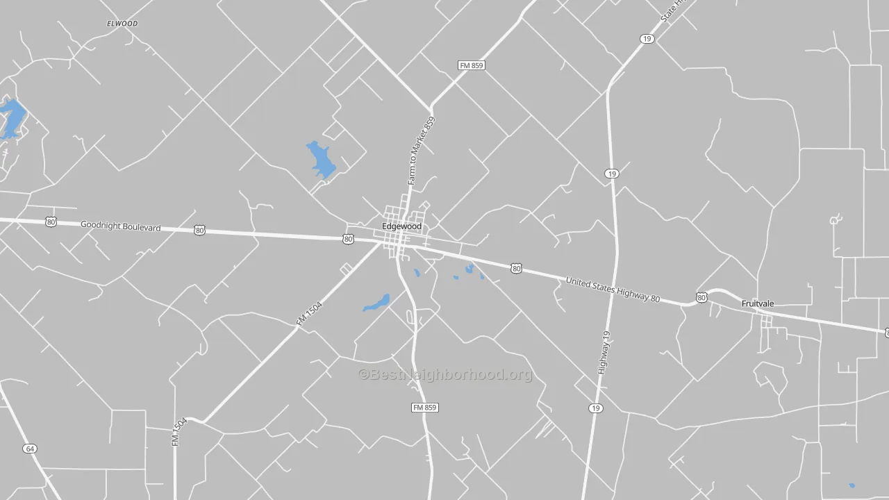 Transit Grade map of Edgewood, TX
