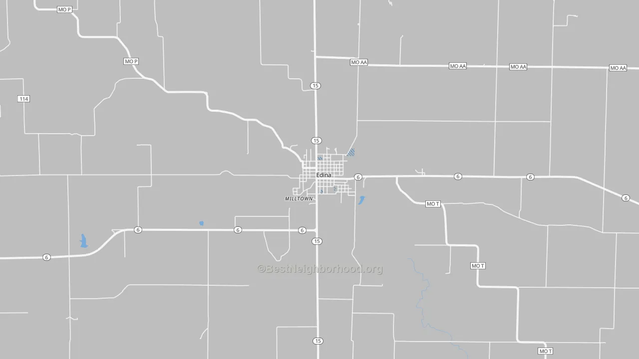 Transit Grade map of Edina, MO