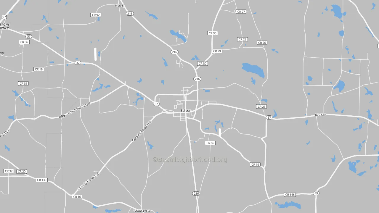 Transit Grade map of Edison, GA
