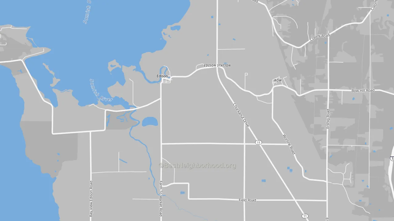 Transit Grade map of Edison, WA