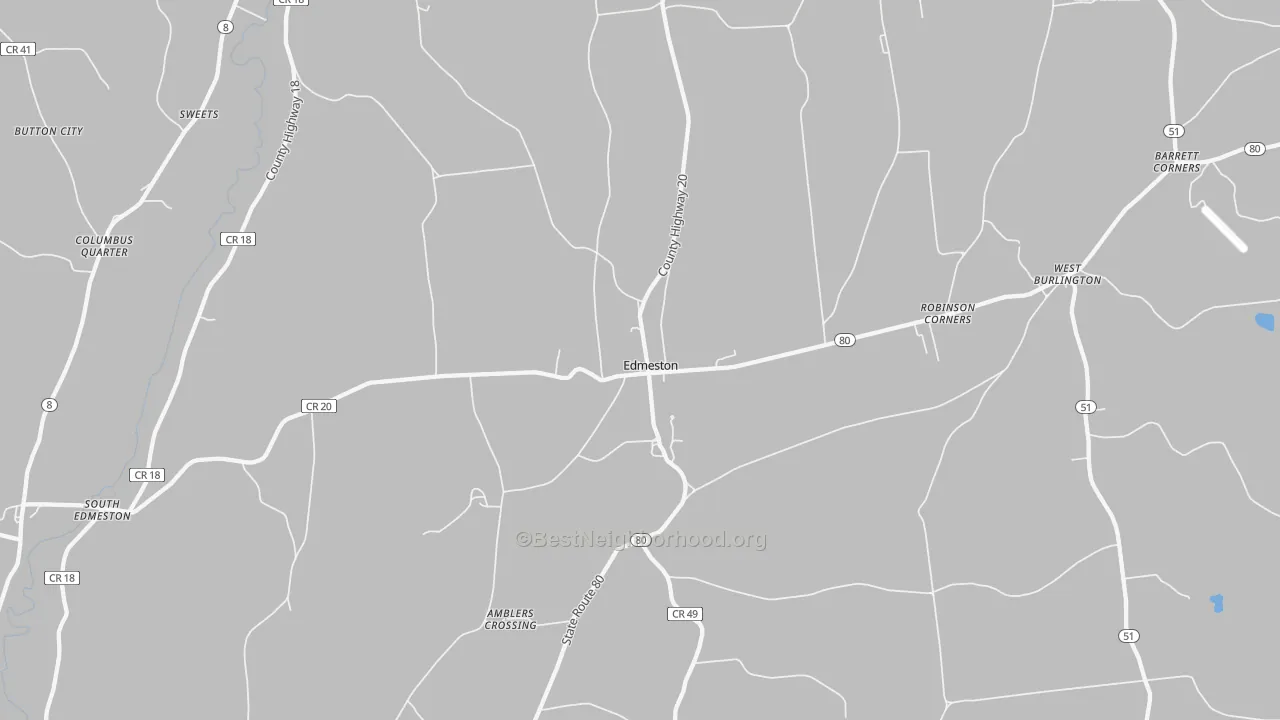 Transit Grade map of Edmeston, NY