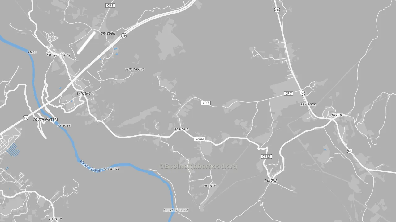 Transit Grade map of Edmond, WV