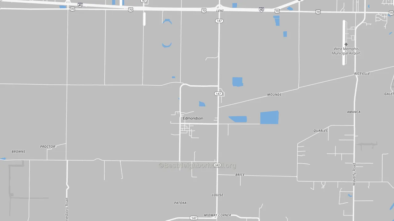 Transit Grade map of Edmondson, AR