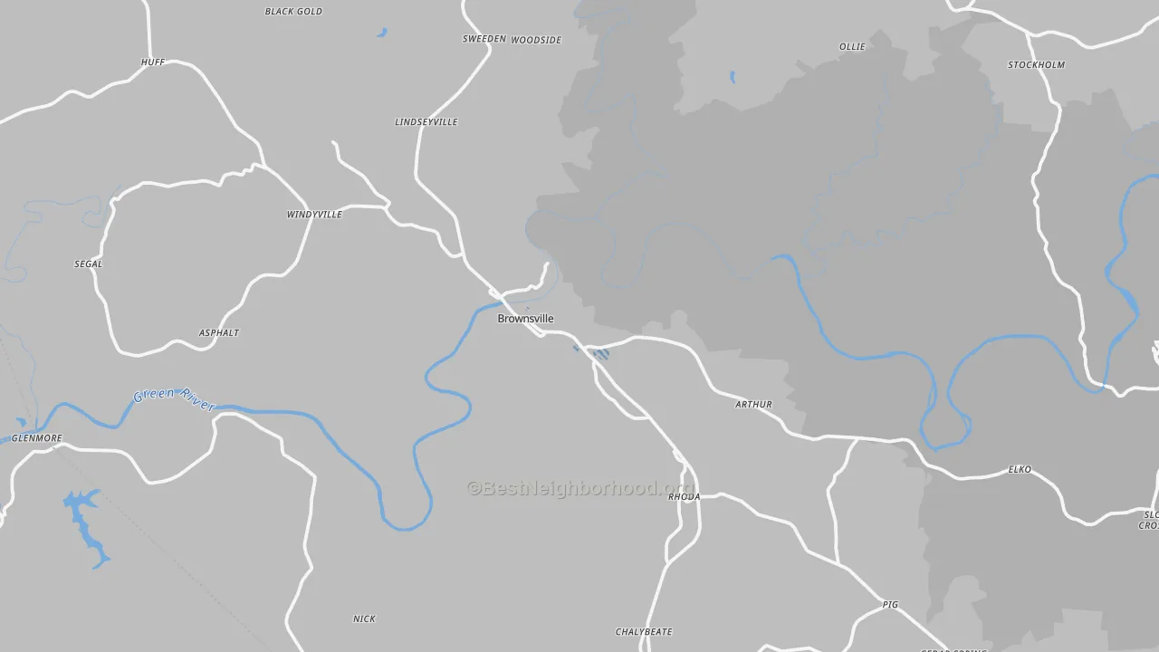Transit Grade map of Edmonson County, KY