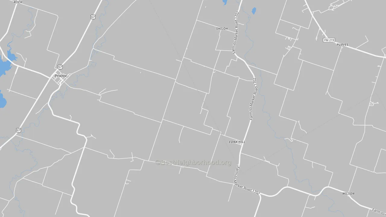 Transit Grade map of Edna Hill, TX