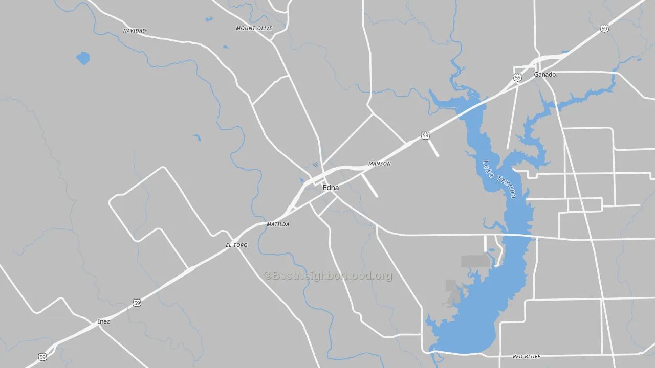Transit Grade map of Edna, TX