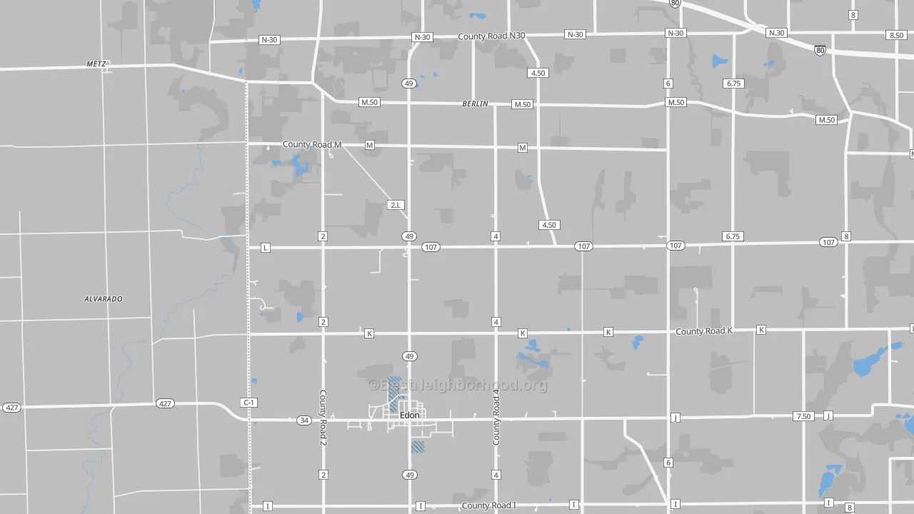 Transit Grade map of Edon, OH