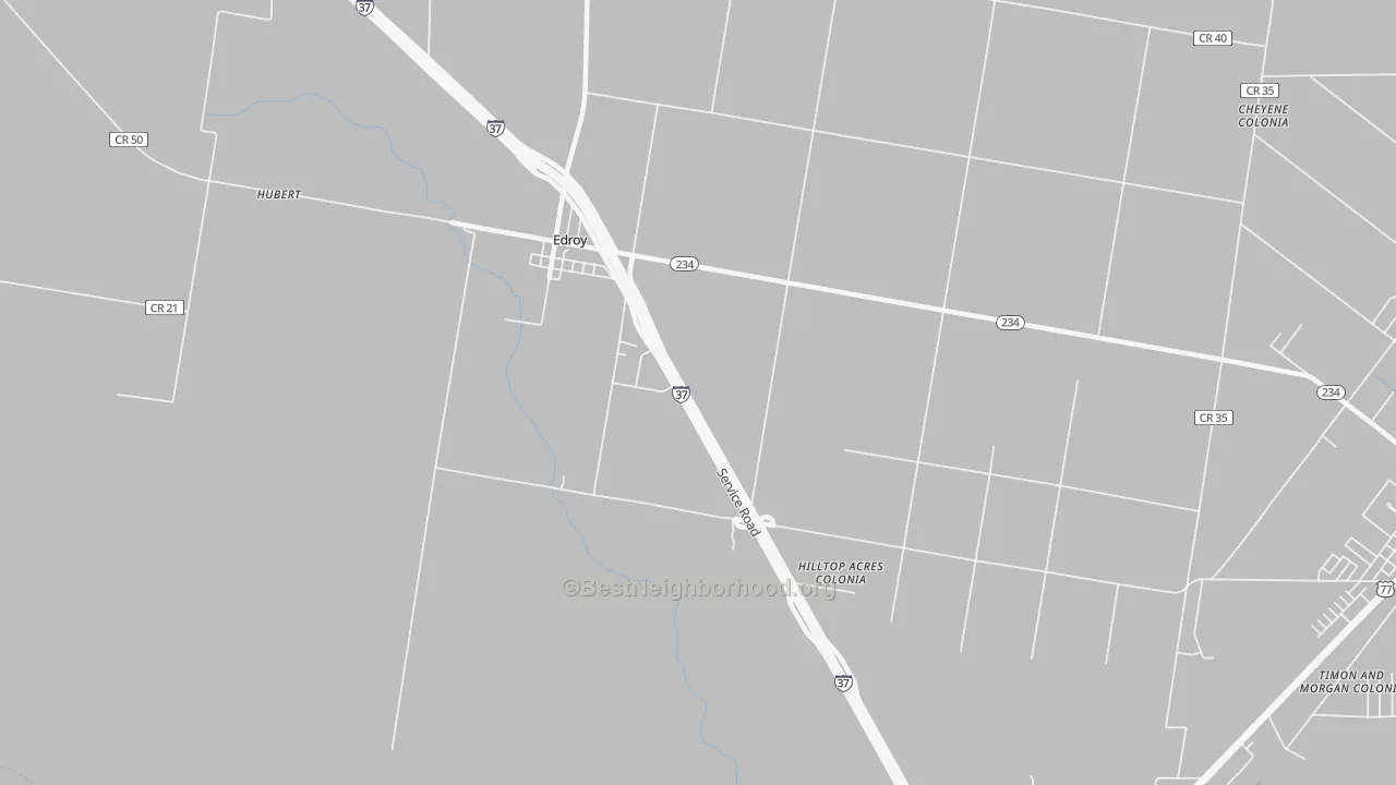 Transit Grade map of Edroy, TX