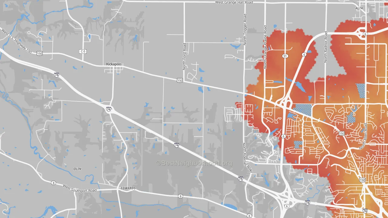 Transit Grade map of Edwards, IL