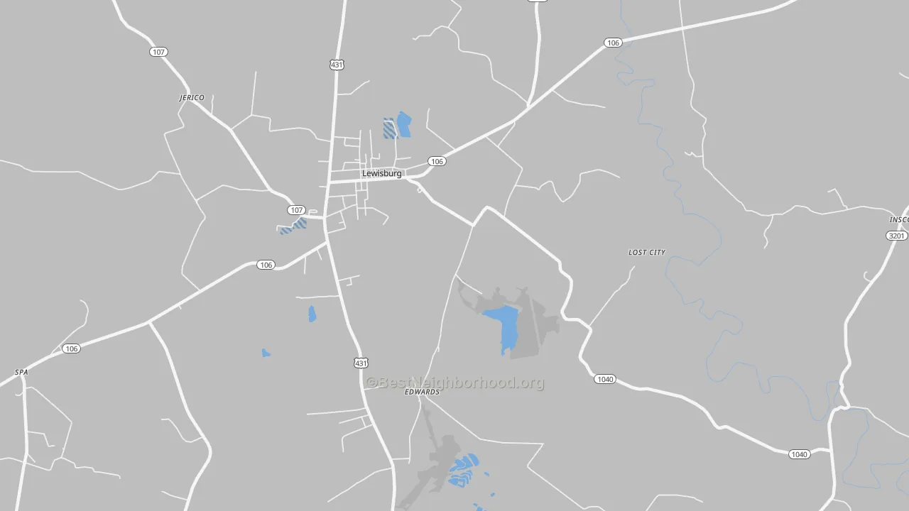 Transit Grade map of Edwards, KY