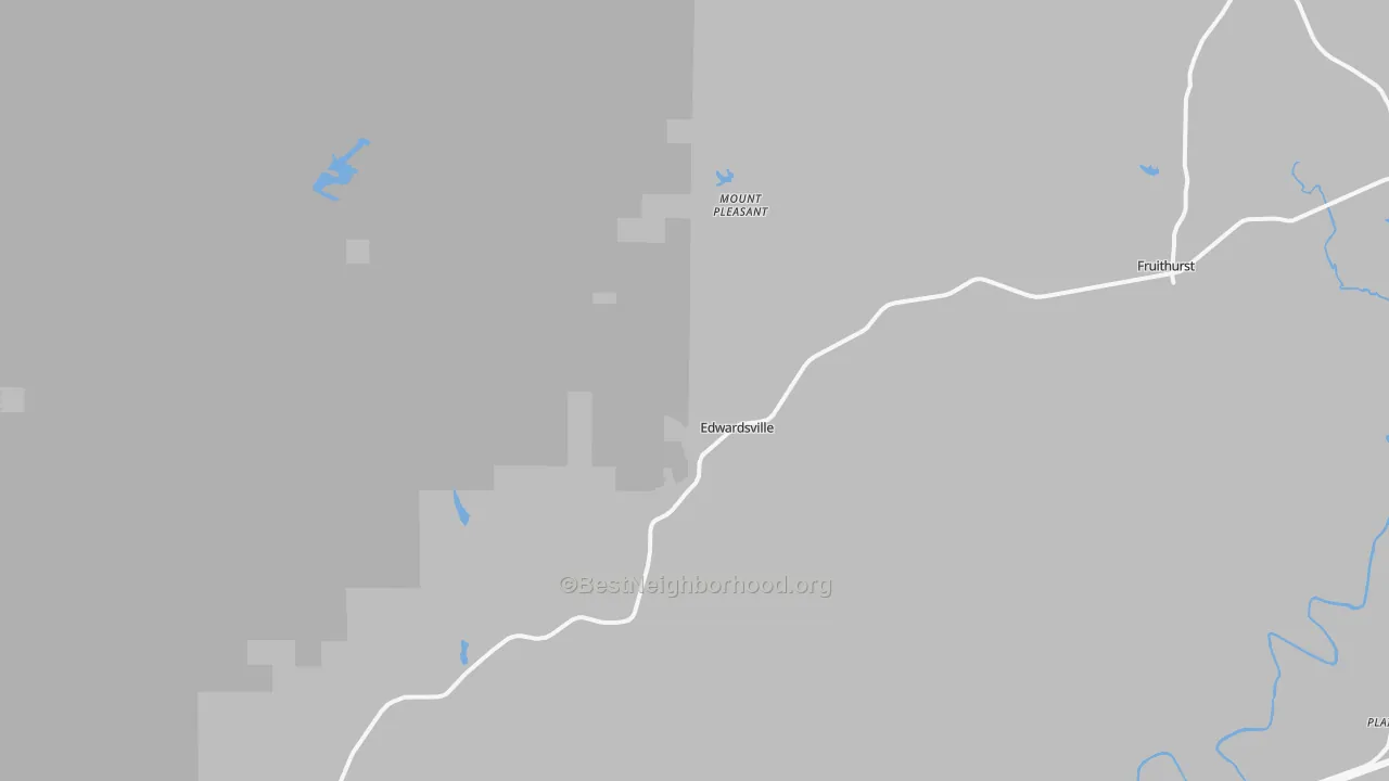 Transit Grade map of Edwardsville, AL