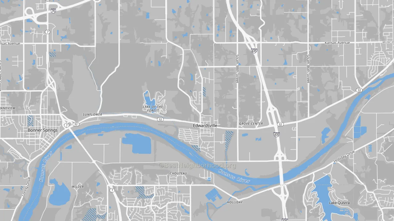 Transit Grade map of Edwardsville, KS