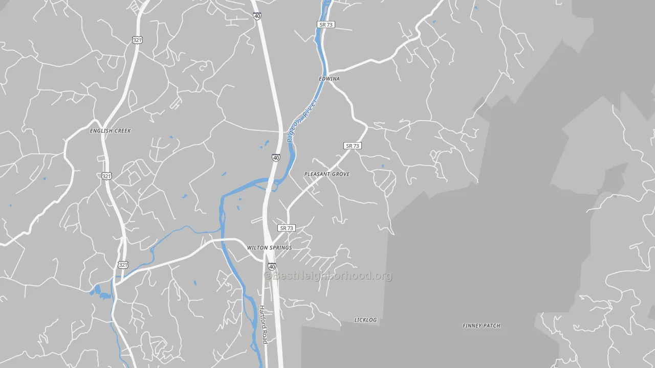 Transit Grade map of Edwina, TN