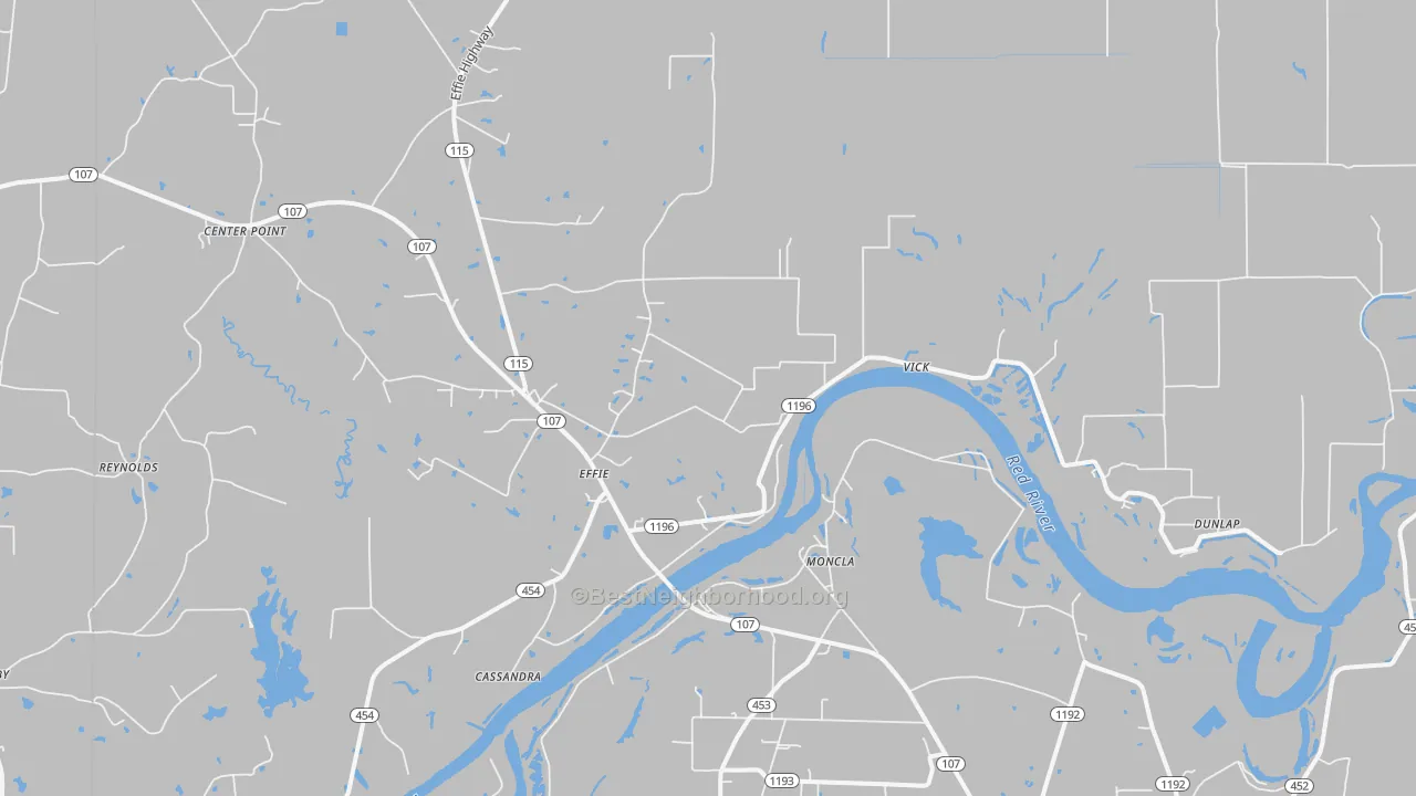 Transit Grade map of Effie, LA