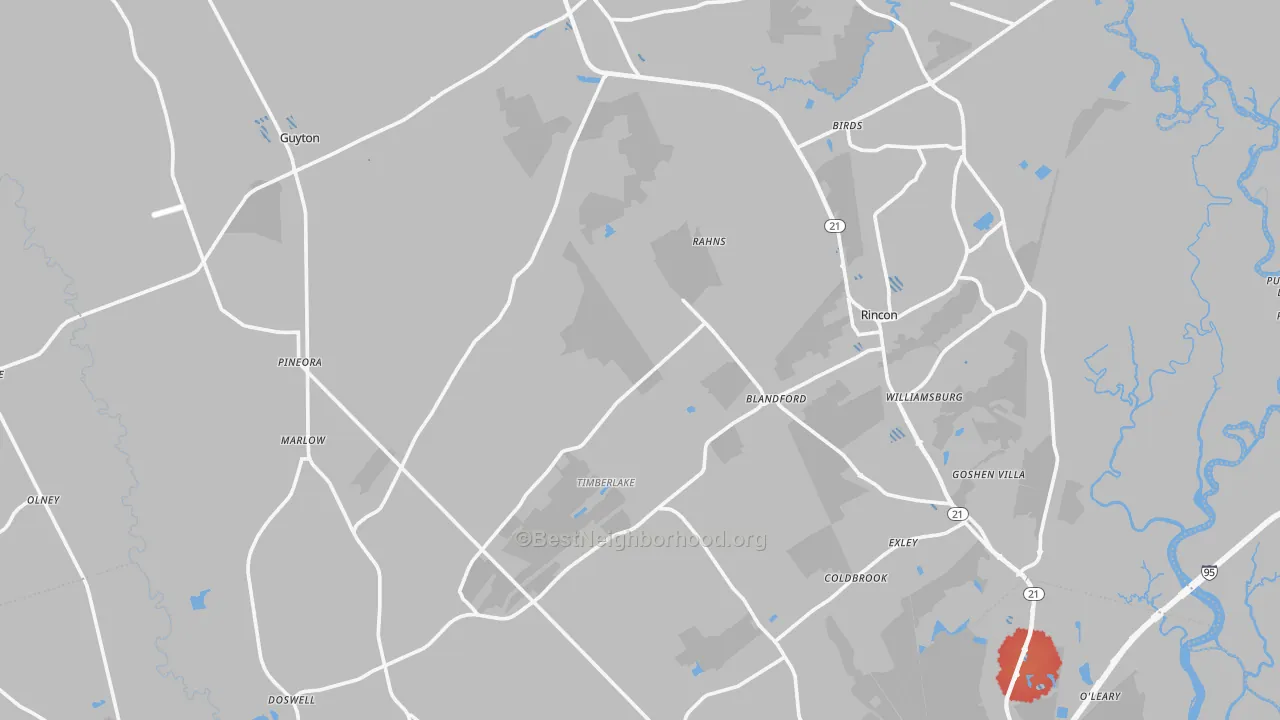Transit Grade map of Effingham County, GA
