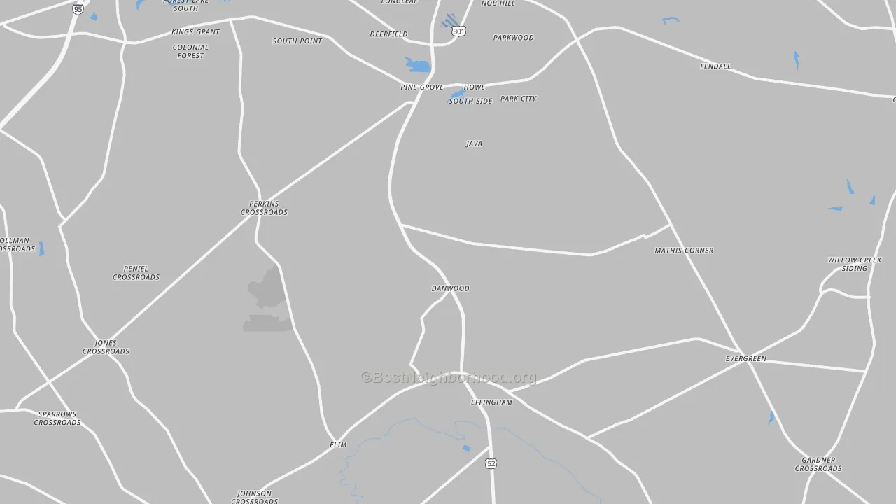 Transit Grade map of Effingham, SC