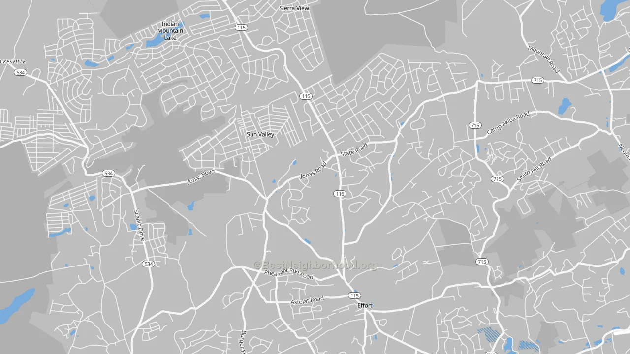 Transit Grade map of Effort, PA