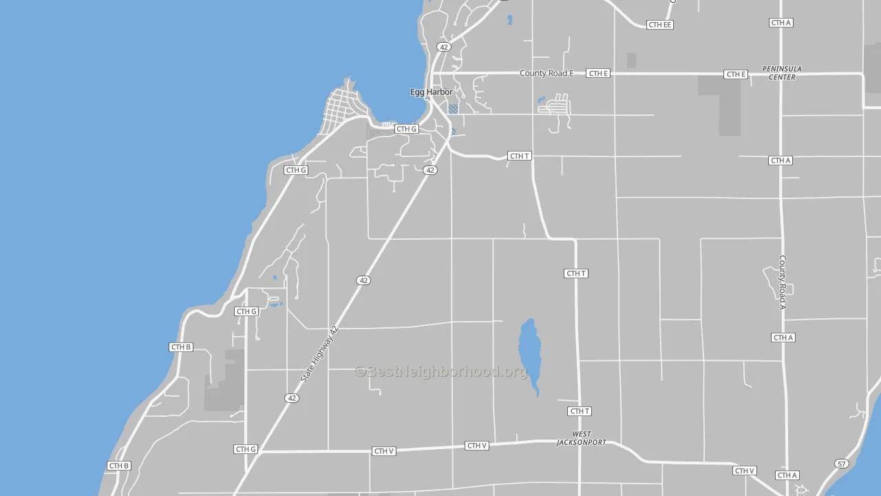 Transit Grade map of Egg Harbor, WI