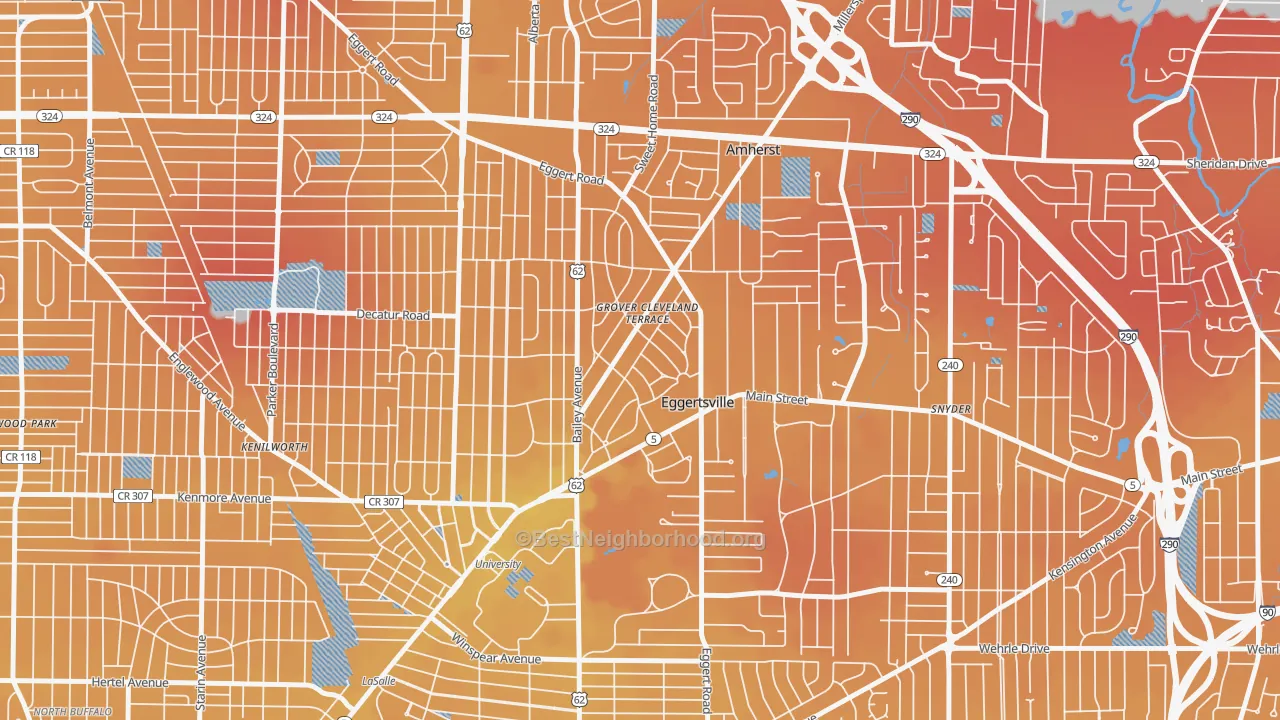Transit Grade map of Eggertsville, NY