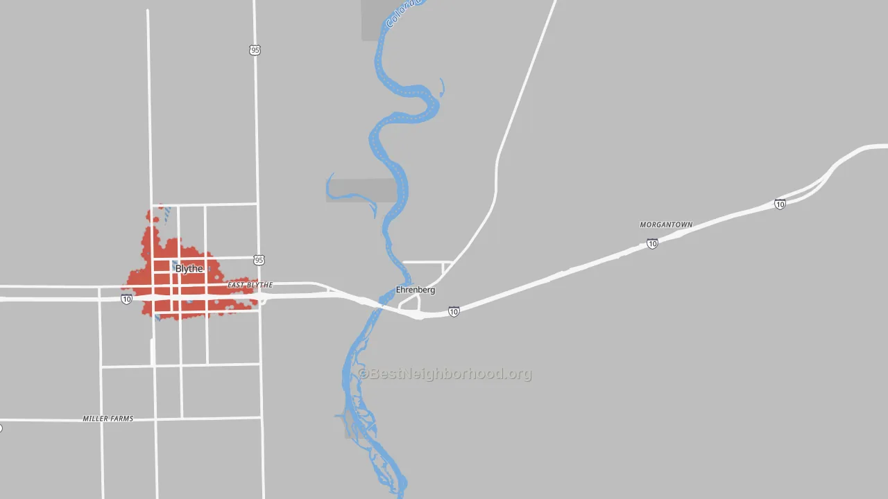 Transit Grade map of Ehrenberg, AZ