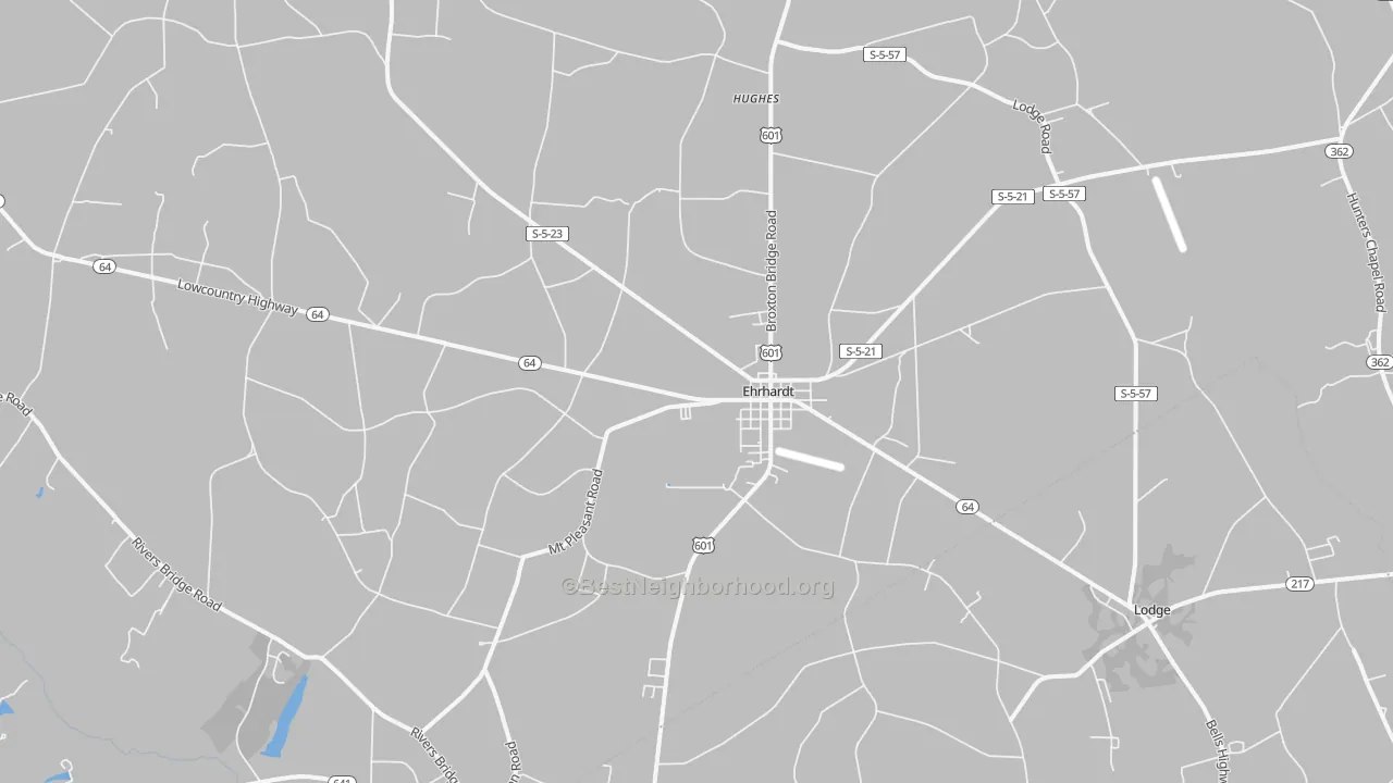 Transit Grade map of Ehrhardt, SC