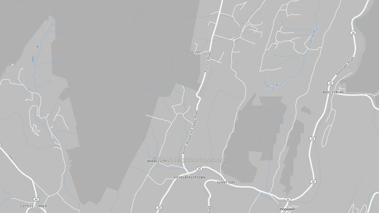 Transit Grade map of Eichelbergertown, PA
