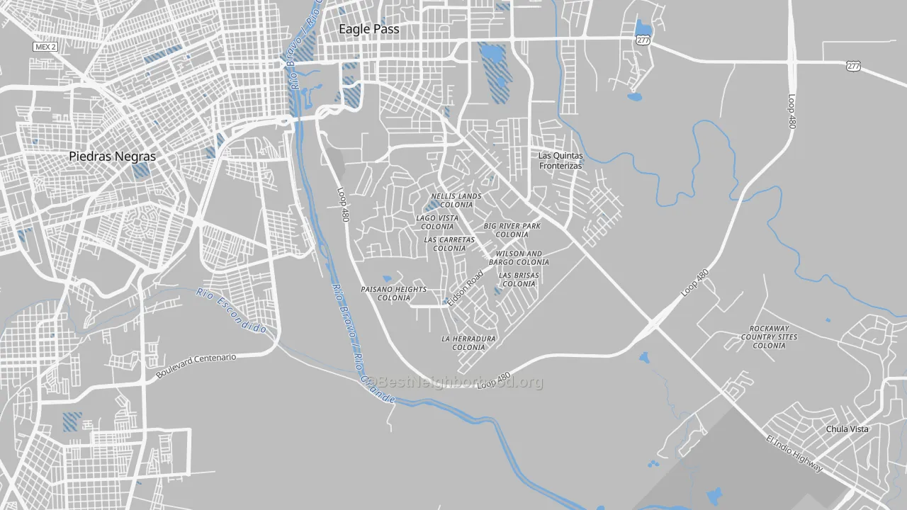 Transit Grade map of Eidson Road, TX