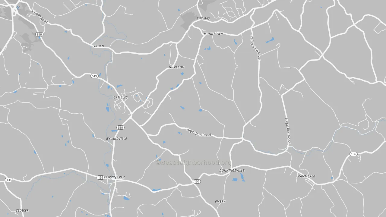Transit Grade map of Eighty Four, PA