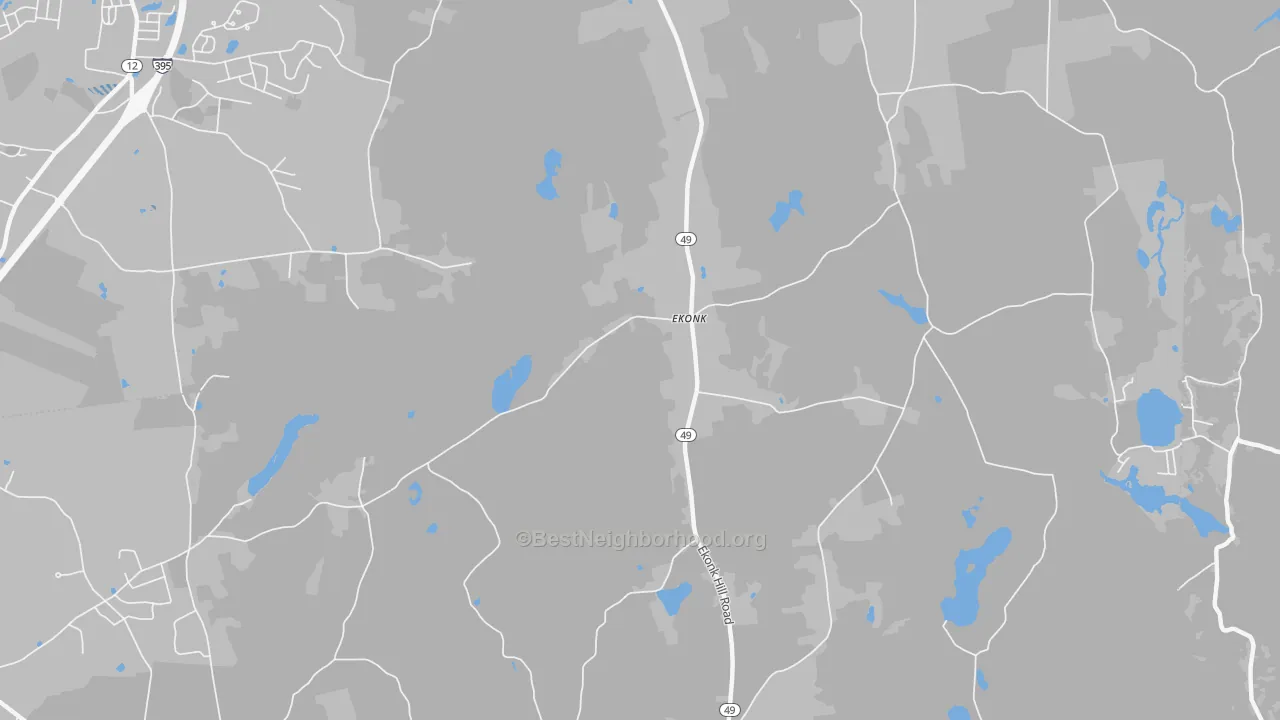 Transit Grade map of Ekonk, CT