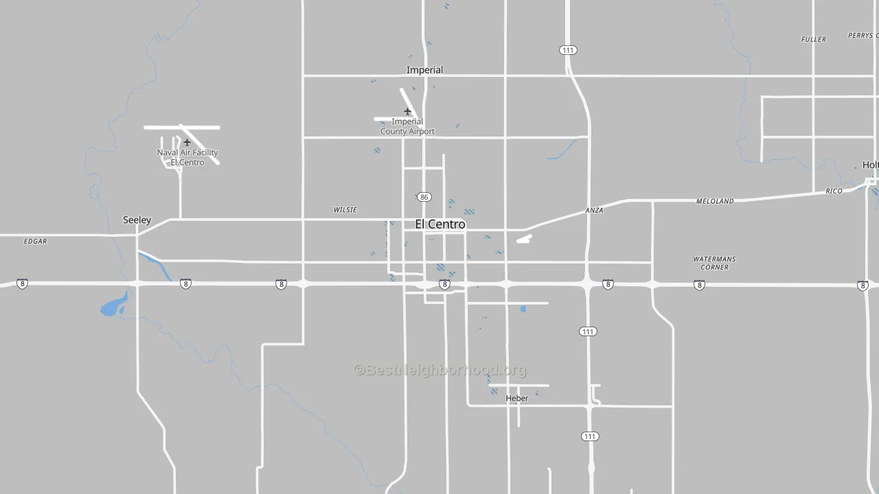 Transit Grade map of El Centro, CA