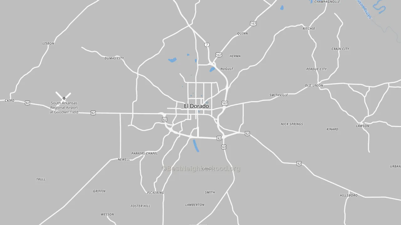 Transit Grade map of El Dorado, AR