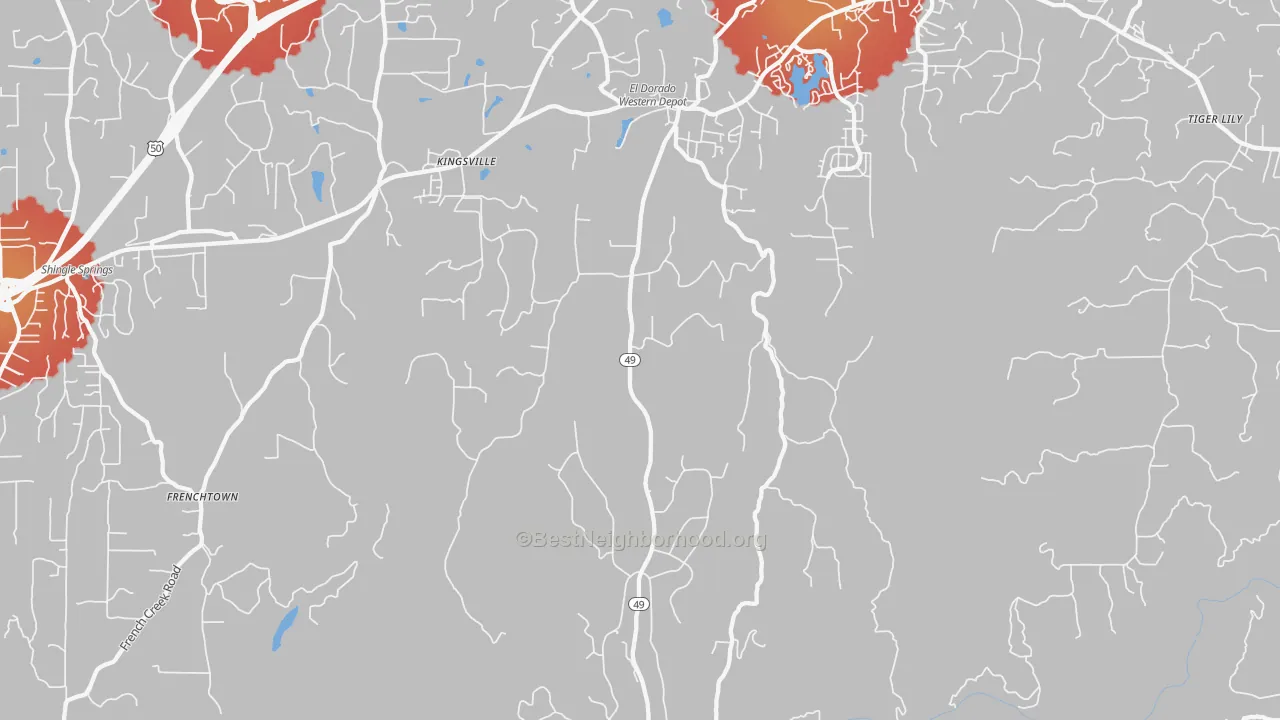 Transit Grade map of El Dorado, CA