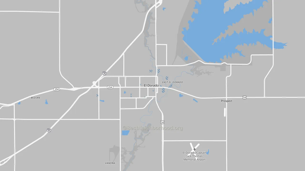 Transit Grade map of El Dorado, KS